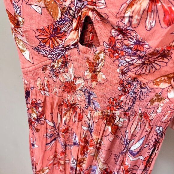 ntimately Free People One Step Ahead Floral Print Halterneck Maxi Dress - Size X - Picture 2 of 9